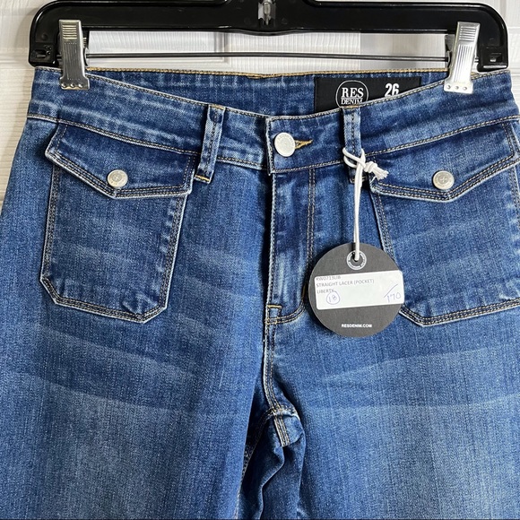RES DENIM STRAIGHT LACER POCKET JEANS - Picture 3 of 9